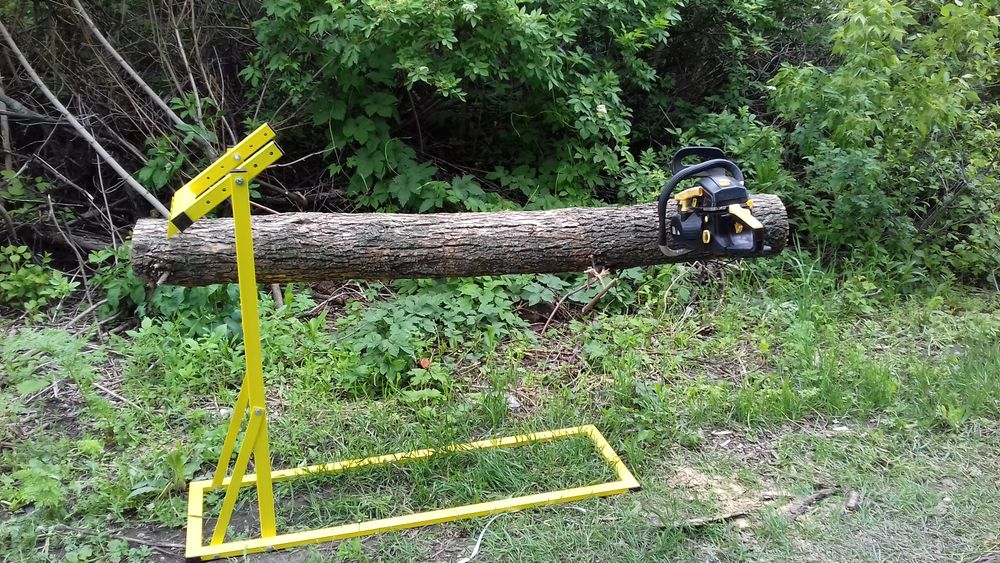 Стенд для різки дров. Козел для дров. Тримач для різання колод. Дрова