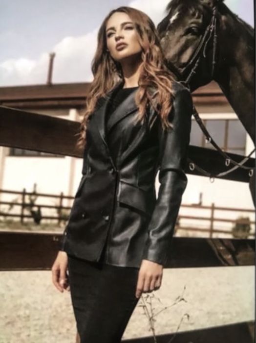 Пиджак удлиненный (натуральная кожа)