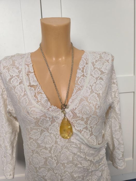 Naszyjnik wisiorek łańcuszek łezka biżuteria ozdoba vintage fairy styl