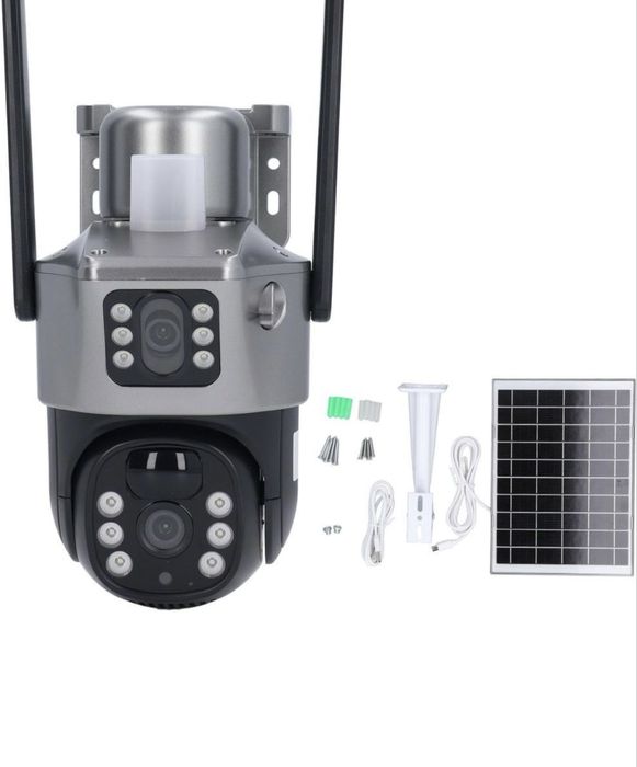 Камера 4G PTZ сім карта автономная поворотная солнечная v380 pro 8MP
