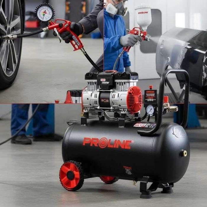 Безмасляний поршневий компресор 50 л P200005 8 бар компрессор ТИХИЙ