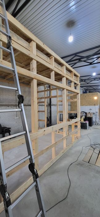 Монтаж каркасних споруд- будинків, сараїв, гаражів - дерево, ОСБ, гіпс