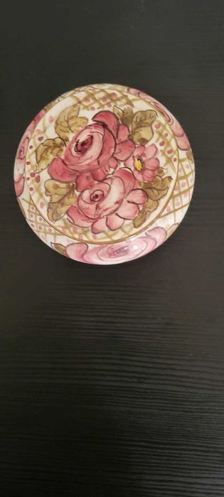 Antiga Caixa / Guarda-Joias em Faiança – Pintada à Mão (CERICOOP)