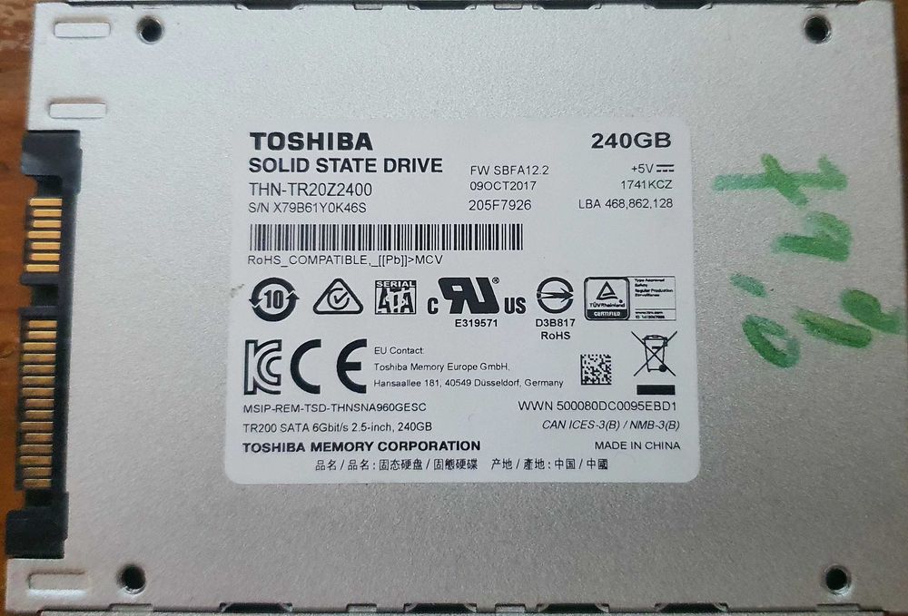 SSD Toshiba 240Gb