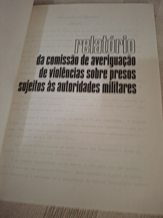 Relatório da Comissão de Averiguação de Violências sobre Presos sujeitos às Autoridades Militares