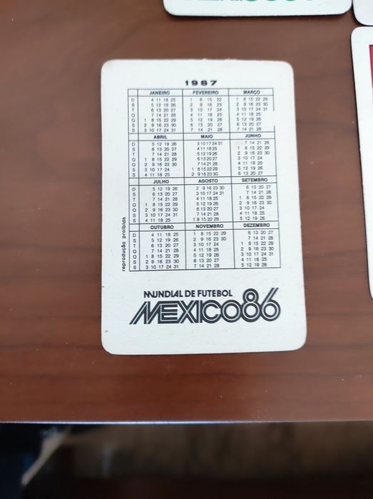 Calendários mundial México 86