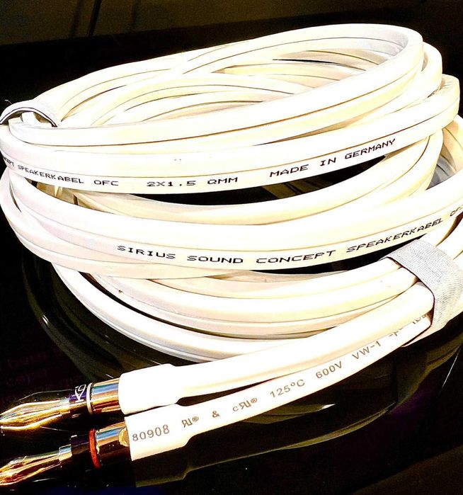 Cabo de colunas SIRIUS Sound Concept Speakercable OFC terminações KABLE
