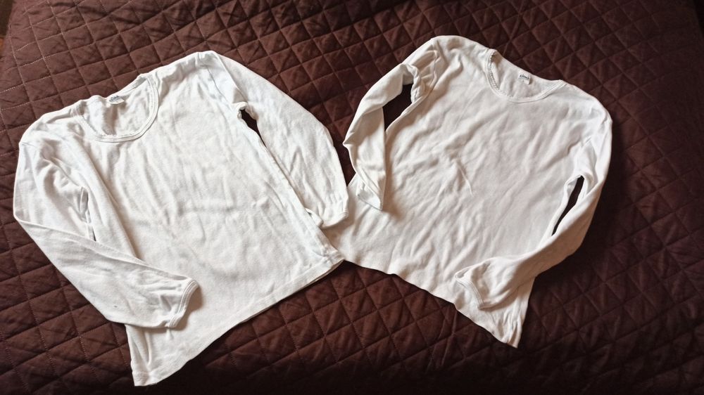 Koszulka z długim rękawem biała podkoszulka S 36