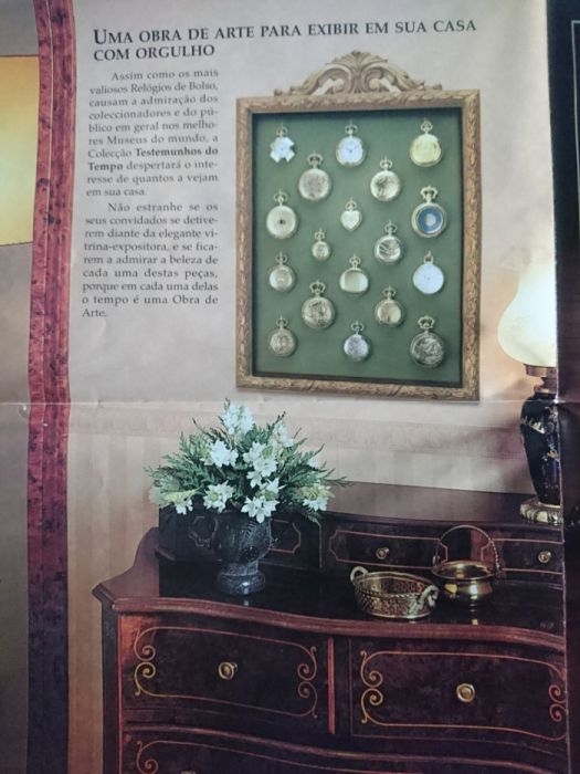 Relógios de bolso + Moldura em madeira