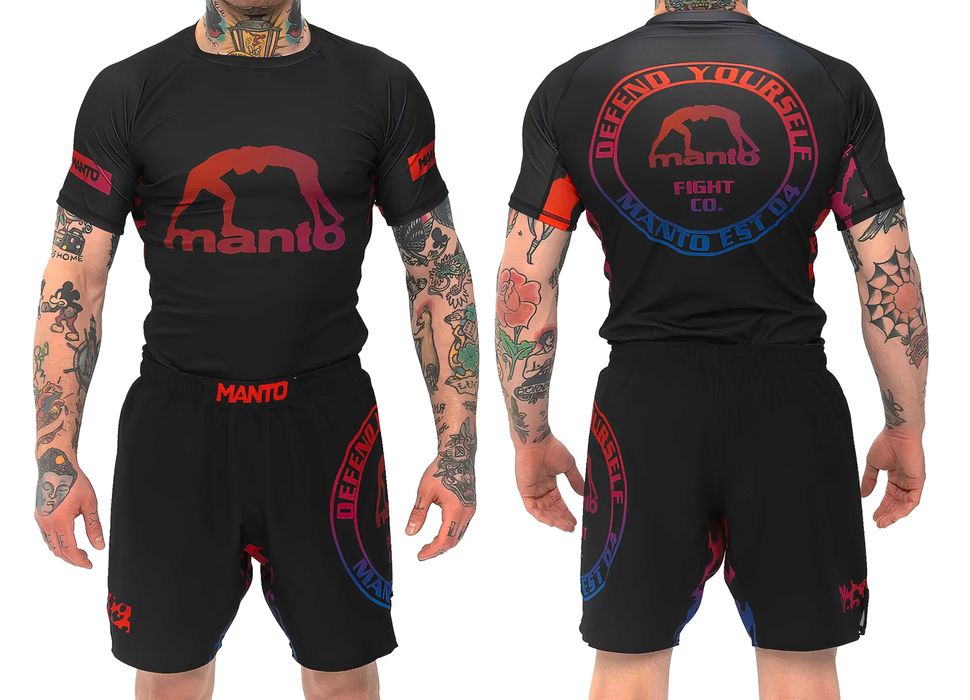 Комплект Рашгард + Шорты Manto Coral/Dogs/Gradient