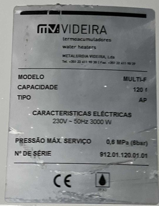 Termoacumulador Videira 120l (monofásico)