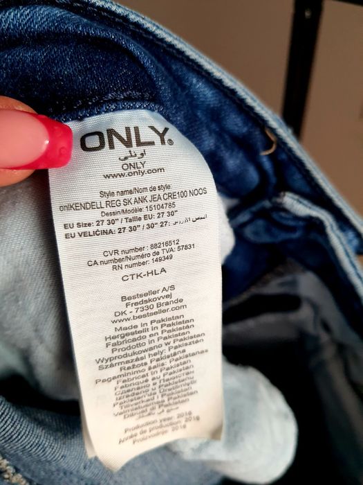 Spodnie jeansowe jeansy rurki Only rozmiar 27-S