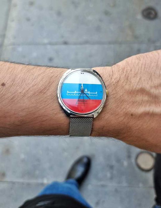 Relógio vintage USSR Russo/Soviético Raketa  (mecânico corda jumbo)