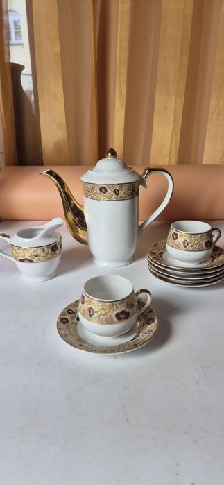Piękny stary porcelanowy zestaw chiński do kawy z czasów PRL