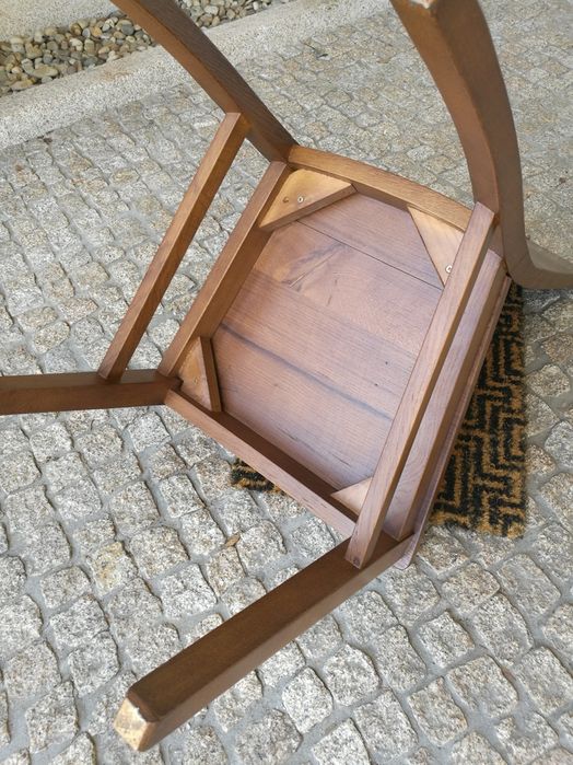 8 cadeiras jantar madeira carvalho