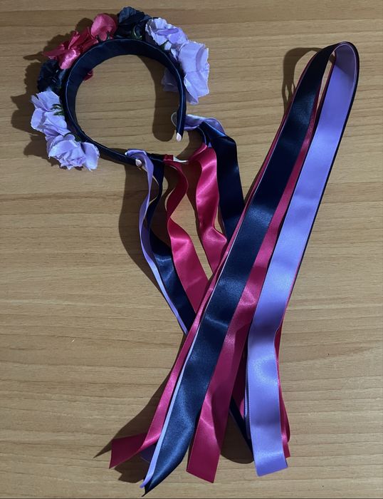 Arco Flores com Fitas Cabelo Ballet da Royal Academy of Dance (RAD)