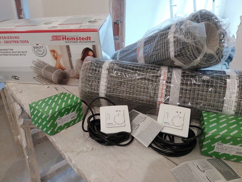 Електрична тепла підлога кабель, мат Fenix, Devi, Hemstedt, Woks