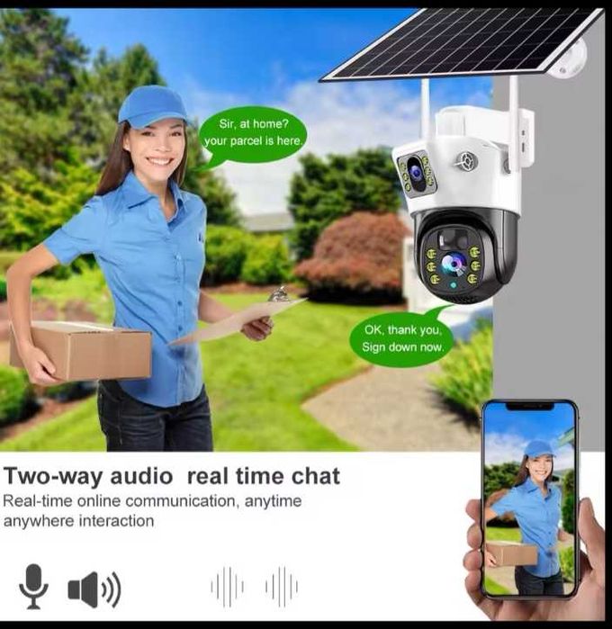 Bezprzewodowa kamera monitoringu. Zasilanie solar. Sim card 4g Wi-Fi