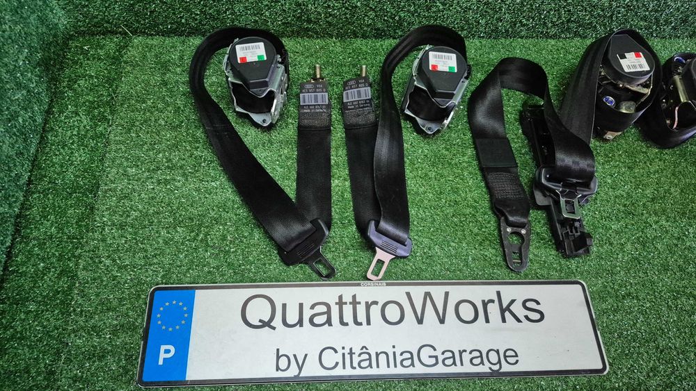Cintos Segurança Pretos Originais Audi A4 B6 B7 8E de 2000 a 2008
