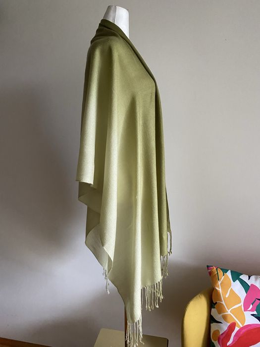 Duży kaszmirowy szal chusta kaszmirowa jedwabna ombre