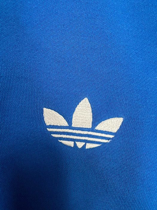Adidas Originals bluza męska XL bez kaptura niebieska bawełna paski