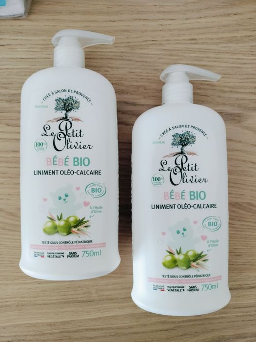 2 linimentos Le Petit Olivier 750ml + 200 compressas