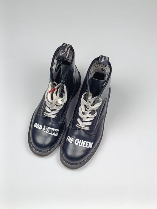 Редкие кожаные ботинки dr. martens x sex pistols “60 years” 1460