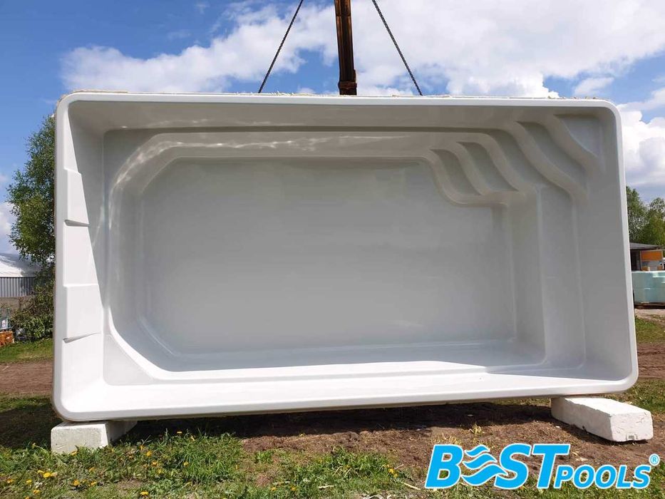 Poliestrowy basen ogrodowy ITAKA 6.5x3.5x.1.55m - PRODUCENT Bestpools