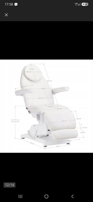 Łóżko kosmetyczne elektryczne sillon basic 3 silniki