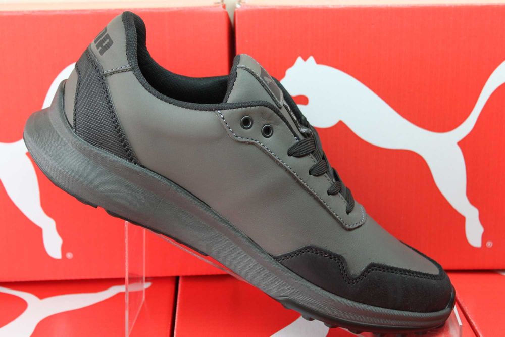 PUMA - кроссовки кеды кросівки из натуральной кожи (код:17-21сер/чер.)