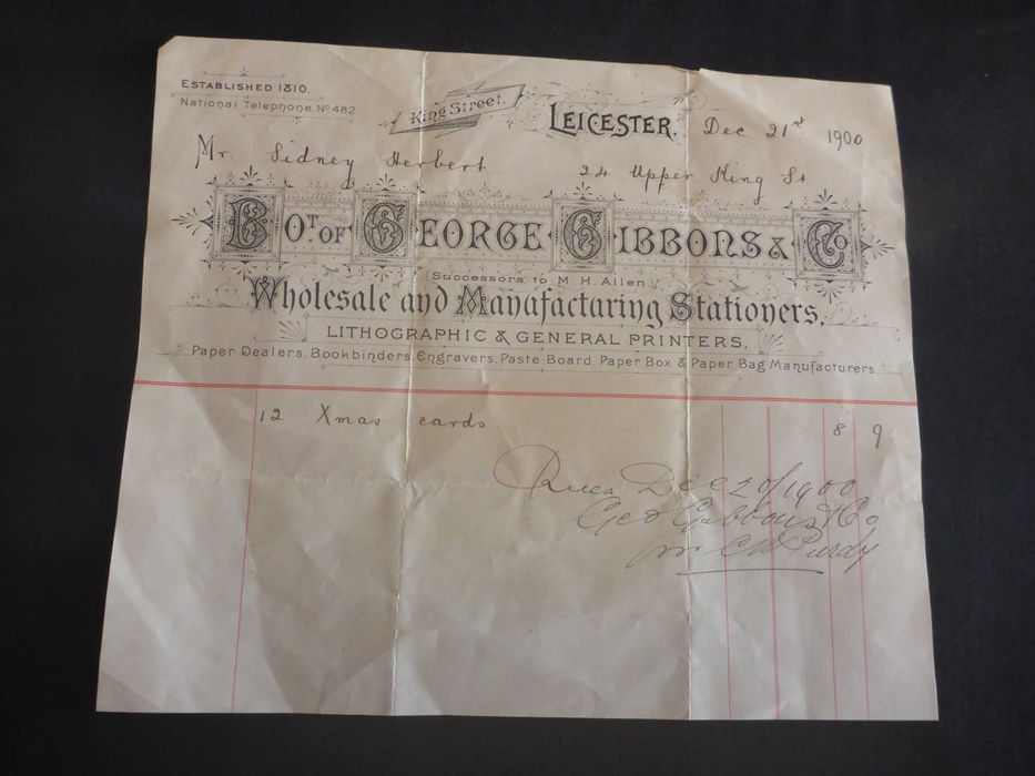 DOCUMENTOS Séc. XIX 2 Notas Venda muito antigas Inglaterra 1898 e 1900