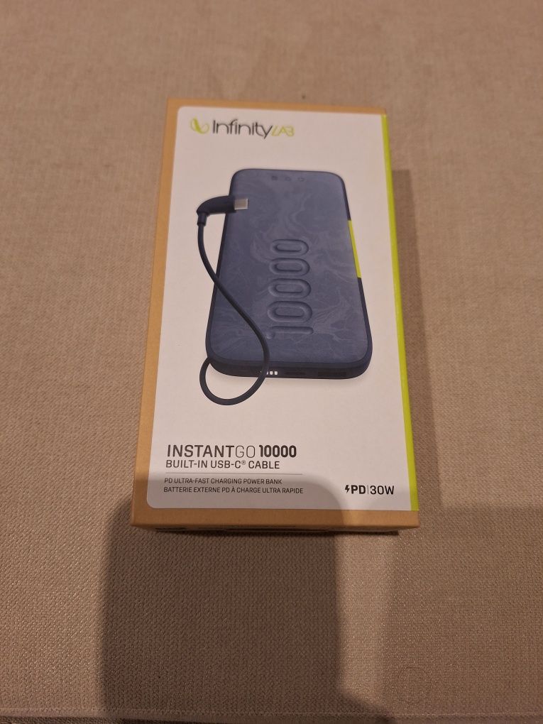 InstantGo 10000 Built-in USB-C Cable  30W PD ultra-fast charging power bank