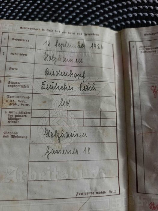 Arbeitbuch dużo wpisów