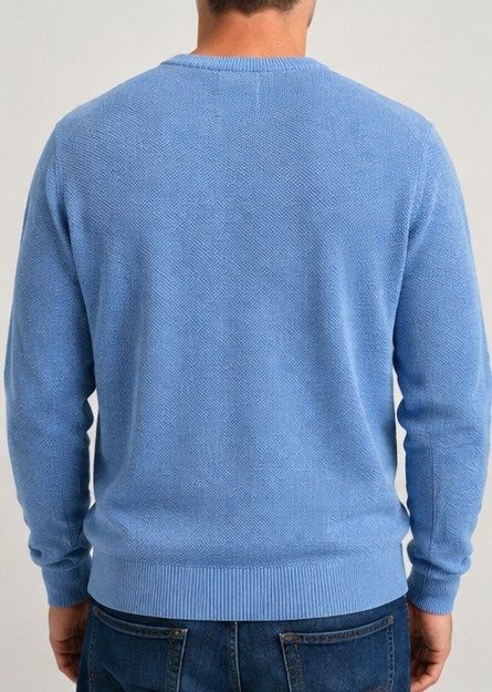 Чоловічий джемпер GANT Premium Cotton 2XL блакитний, стан нової речі
