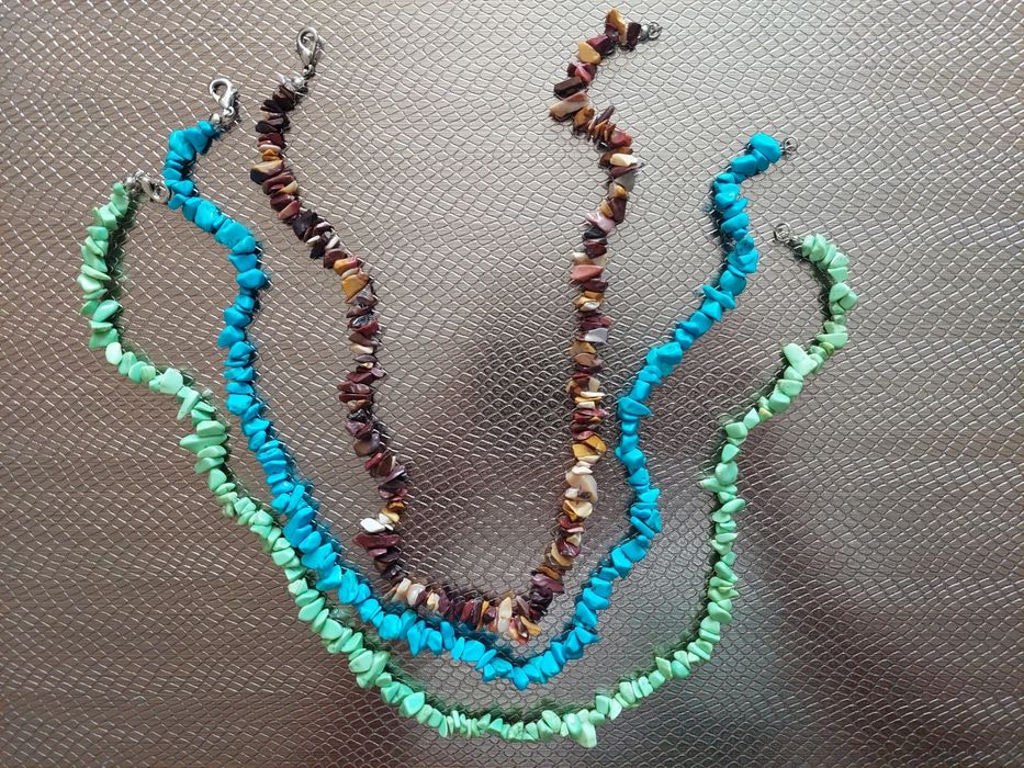 naszyjnik, korale, kamyk, sieczka