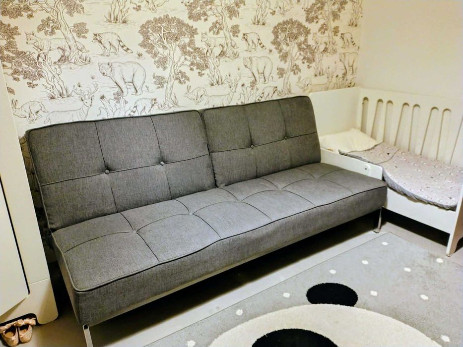 Sofa rozkładana szara