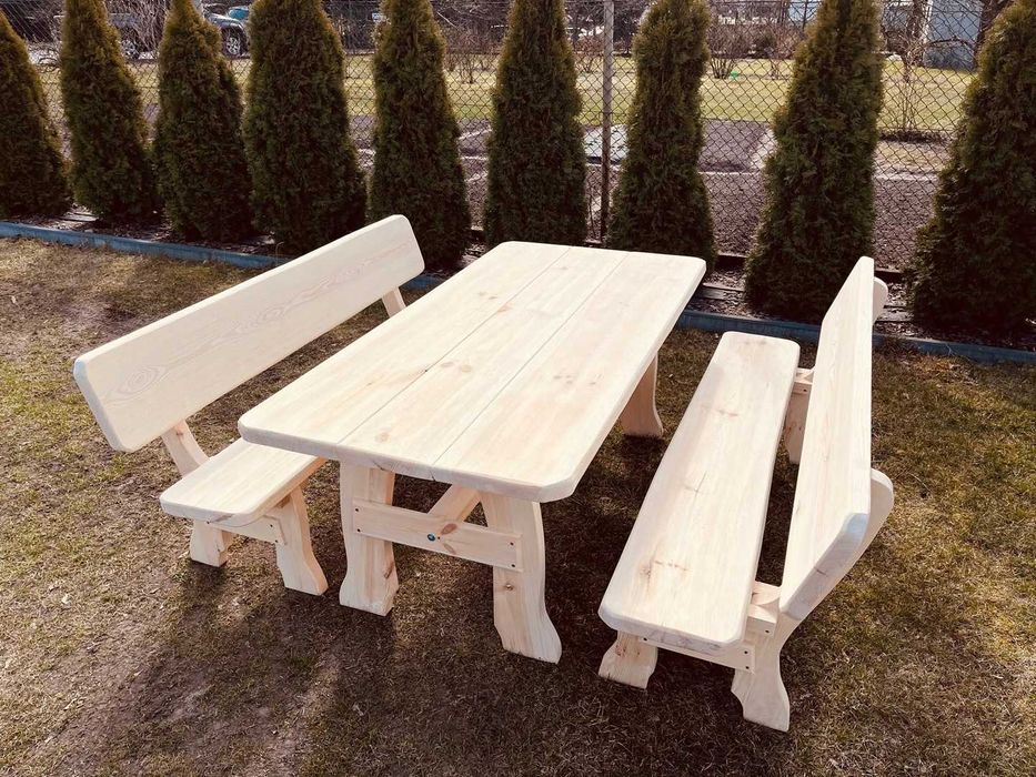 Drewniany Komplet Mebli Ogrodowych Na Lata Najlepsza Jakość