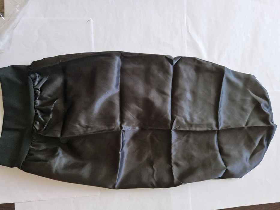 Czarny turban na głowę do długich włosów, nowy