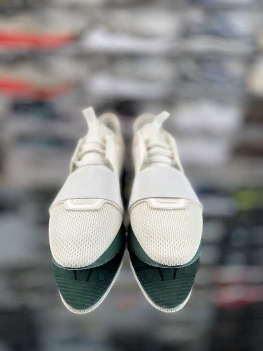 Кроссовки Balenciaga White Leather And Mesh Race Runner 40 Размер