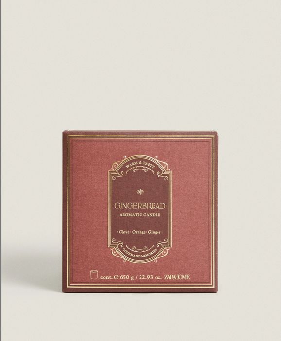 (650 G) Vela Aromática GINGERBREAD Zara Home NOVO