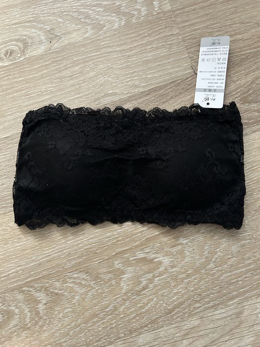 Czarny top stanik bardotka r. XS/S