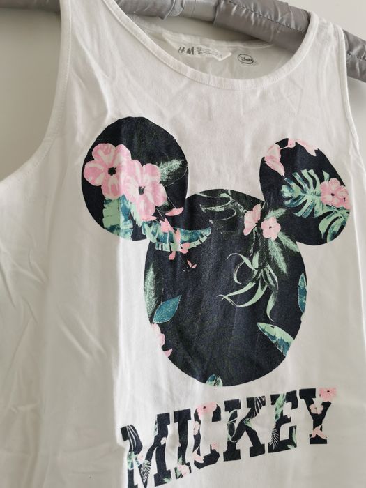 Zestaw dwóch białych koszulek H&M rozm. 146/152