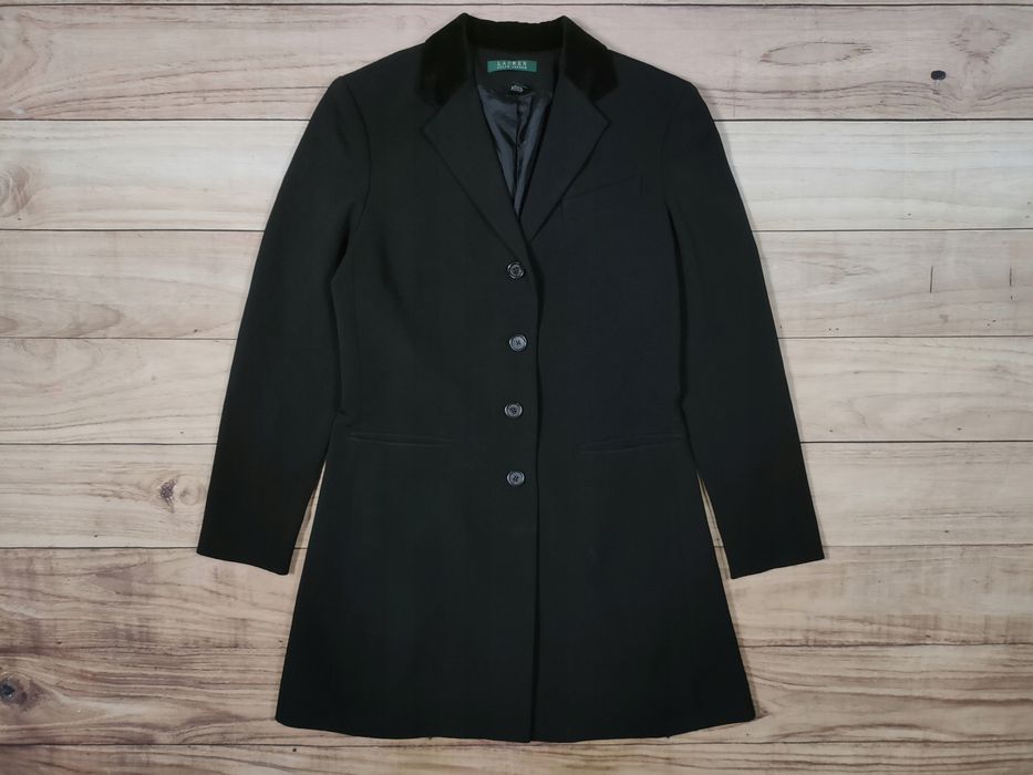 LAUREN Ralph Lauren Żakiet Damski Wełniany Czarny r. 4