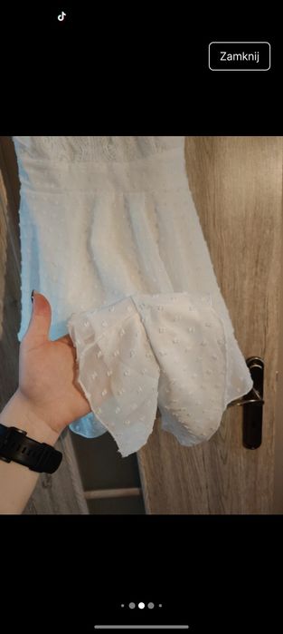 Biały elegancki kombinezon shein M