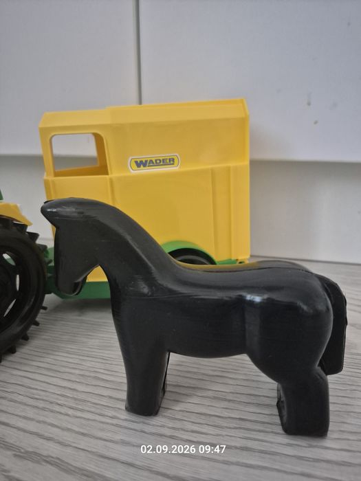 Zestaw zabawka wader traktor kon przyczepa