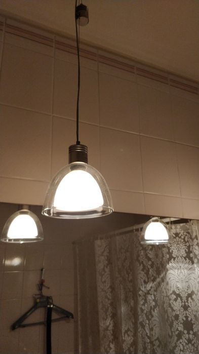 Candeeiro de vidro (2 campanulas), Elegante