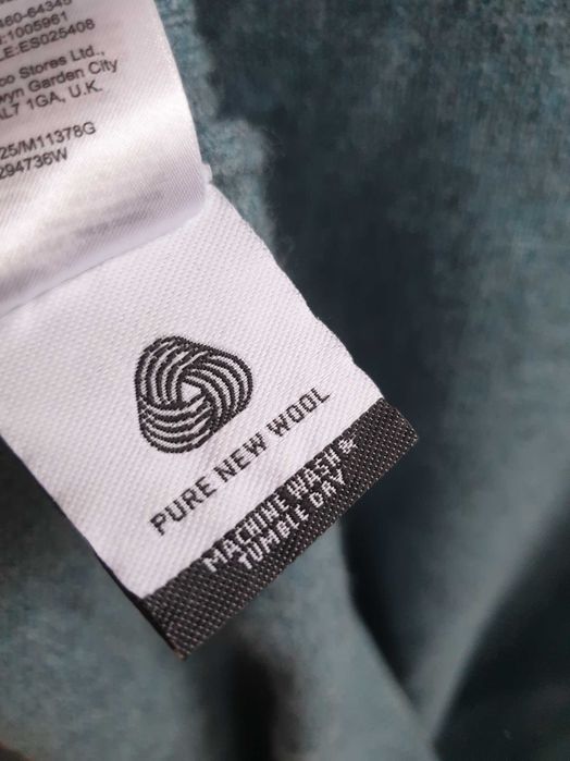 Niebieski wełniany sweter F&F 3XL wełna 100%