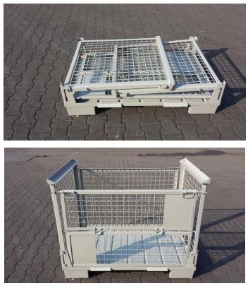 Kosz SKŁADANY Gitterbox Box Giterbox druciany klapa 1240x835x970mm