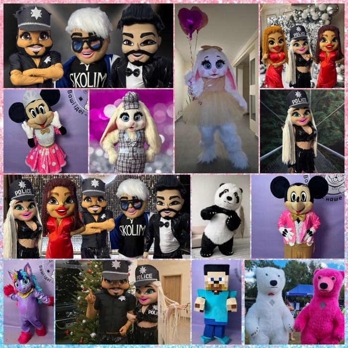 Żywe maskotki tancerze na każdą imprezę Alvaro Skolim  Miś  Mężczyzna