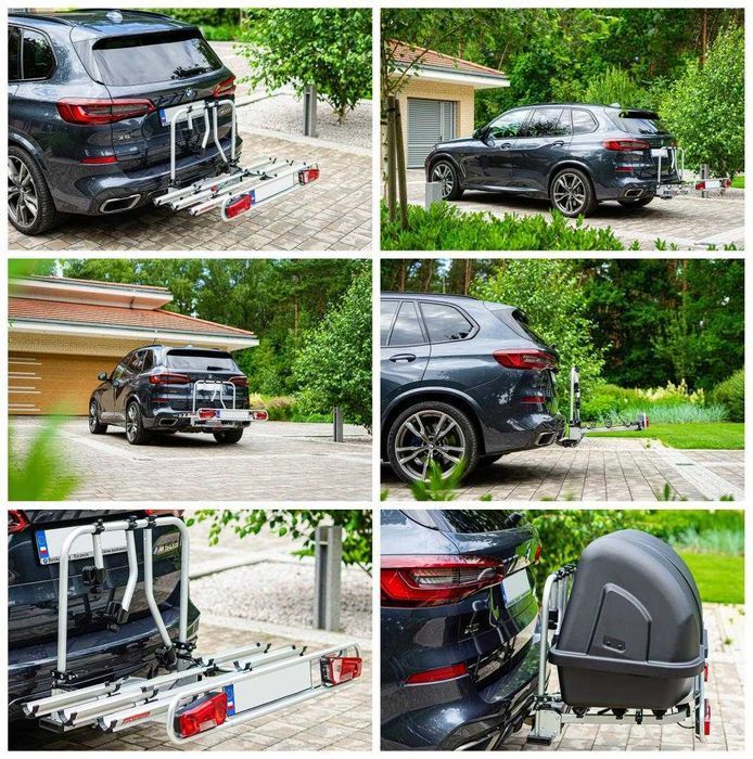 Bagażnik Platforma rowerowa na HAK 3 rowery Fabbri  + Box Kufer EXCLUSIV ReCargo